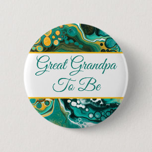 Great Grandpa To Be   Boy's Baby Shower  Button
