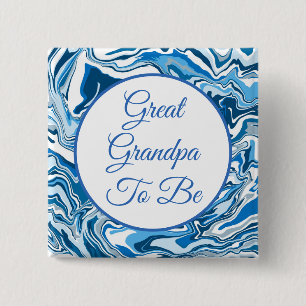 Great Grandpa To Be   Boy's  Baby Shower    Button