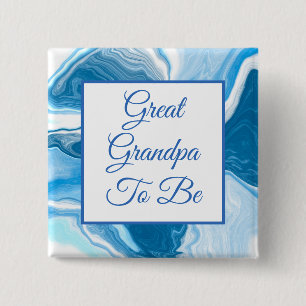 Great Grandpa To Be   Boy's  Baby Shower   Button
