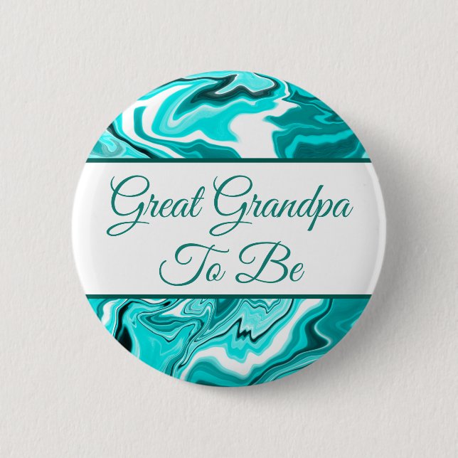Great Grandpa To Be | Boy's  Baby Shower   Button (Front)