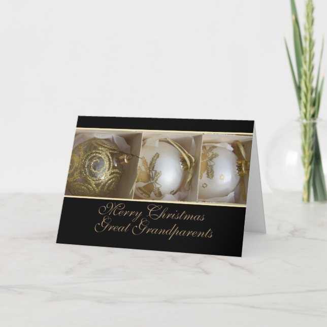 Great Grandparents Merry Christmas Holiday Card (Front)