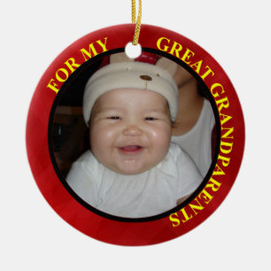 Great Grandparents Photo Gift Tag & Ornament