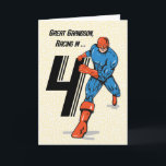 Great Grandson 4th Birthday Superhero Card<br><div class="desc">A big celebration is about to happen in just a few days more. It will be you great grandson’s 4th birthday and you want to make it special for him. Make it special by gifting him with this card that tells him that he is a superhero to his family and...</div>