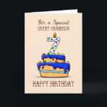 Great Grandson 7th Birthday, 7 on Sweet Blue Cake Card<br><div class="desc">Light the number seven candle on top of the sweet blue cake as your special great grandson celebrates his 7th birthday. The colorful candies scattered on the cake is sure to add sweetness to the celebration.</div>