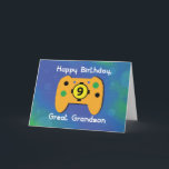 Great Grandson 9 Year Old Birthday Gamer Control Card<br><div class="desc">He is slowly becoming a young man,  you great grandson is. And soon he will be celebrating his 9th birthday. If you are still wondering what card with suit him best,  well we believe that this one will since we all know that he really love video games.</div>