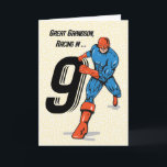 Great Grandson 9th Birthday Superhero Card<br><div class="desc">In just a few days time,  it will be a day of celebration as your beloved great grandson finally turns nine years old. You should be ordering this card now to give him on the day of his 9th birthday.</div>