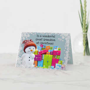 Great Grandson at Christmas Card