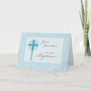 Great Grandson Baptism Card