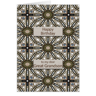Great Grandson Birthday Abstract Mandala Design