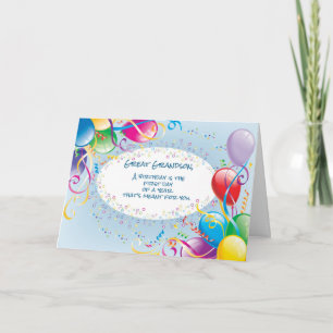 Great Grandson Birthday Balloons Card
