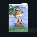 Great Grandson Birthday Card With Cute Jaguar And<br><div class="desc">Great Grandson Birthday Card With Cute Jaguar And Butterfly</div>