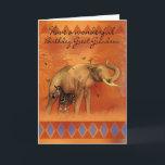 Great Grandson Birthday Card With Elephant Butterf<br><div class="desc">Great Grandson Birthday Card With Elephant Butterfly And Zebra</div>