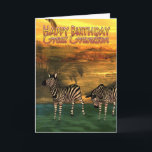 Great Grandson Birthday Card Zebras In Water<br><div class="desc">Great Grandson Birthday Card Zebras In Water</div>