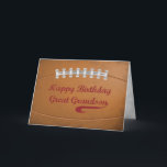 Great Grandson Birthday Large Grunge Football Card<br><div class="desc">Kick in some fun greeting for your great grandson who is celebrating a happy birthday today. This card is definitely for a football fan like him. The front has an authentic grunge looking typography for a realistic look.</div>