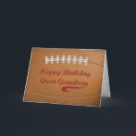 Great Grandson Birthday Large Grunge Football Card<br><div class="desc">Kick in some fun greeting for your great grandson who is celebrating a happy birthday today. This card is definitely for a football fan like him. The front has an authentic grunge looking typography for a realistic look.</div>
