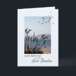 Great Grandson Birthday, Seaside Scene Card<br><div class="desc">A lovely birthday card for a great grandson. A seaside scene with silhouetted grass and seagulls. A lovely tranquil scene to promote memories of seaside holidays.</div>