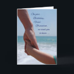 Great Grandson Child Birthday Holding Hands Beach Card<br><div class="desc">Celebrate a special today with this card with an adult holding a child’s hand on the cover. A beautiful card to send birthday greetings to your cherished and loved great grandson today.</div>