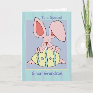 Great Grandson Ear-Resistible Easter Card