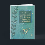 Great Grandson Religious 19th Birthday Hand Drawn Card<br><div class="desc">In just a few days your great grandson will be celebrating his 19th birthday. Send him heartwarming greetings as his special day arrives. This card is just perfect to send for this occasion.</div>