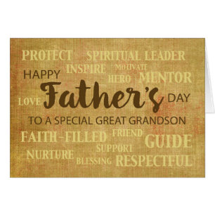 Great Grandson Religious Father's Day Qualities