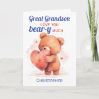 Great Grandson Valentines Day Teddy Bear Heart