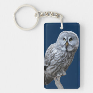 Great Gray Owl Key Ring