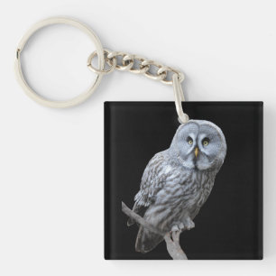Great Gray Owl Key Ring