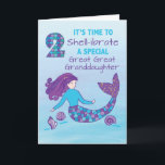 Great Great Granddaughter 2nd Birthday Sparkly Card<br><div class="desc">For her 2nd birthday,  bring a fun surprise for your sweet great great granddaughter by giving her this colourful and fun card that greets her and wishes her a happy birthday. Get your copy of this card today so you won’t miss giving her this.</div>