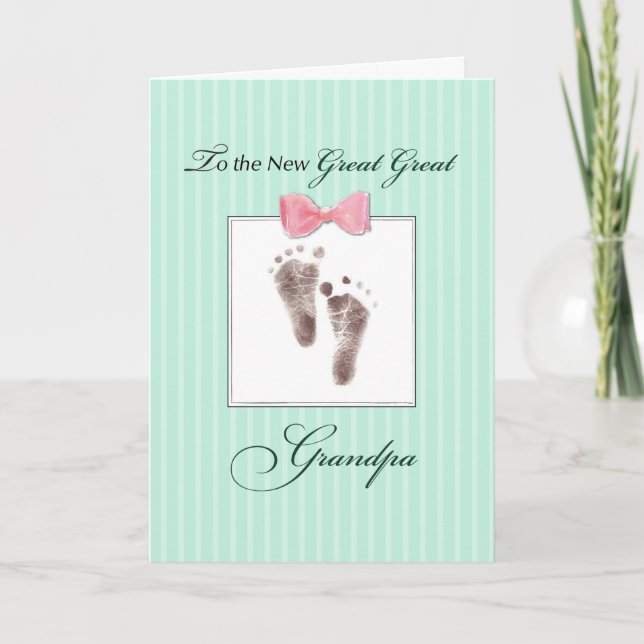 Great Great Grandpa of Great Great Granddaughter Card (Front)