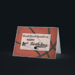 Great Great Grandson 10th Birthday Basketball Card<br><div class="desc">For his 10th birthday it will be big surprise for your great great grandson when he gets this card from you for his 10th birthday. Ready this one for him. THE TEXT ON THE COVER OF THIS CARD IS GRUNGE STYLE THAT INTENTIONALLY LOOKS AGED AND WORN OUT.</div>