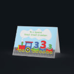 Great Great Grandson 3rd Birthday Colourful Train Card<br><div class="desc">Share a fun birthday greeting and message when a great great grandson finally turns three years old. This card does just that so this will be a perfect first choice as a gift for him.</div>