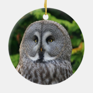 Great Grey Owl Ceramic Tree Decoration