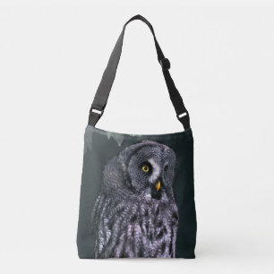 Great Grey Owl Halloween Wildlife Art Crossbody Bag