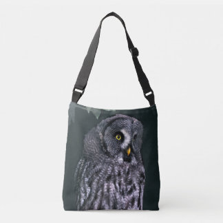 Great Grey Owl Halloween Wildlife Art Crossbody Bag