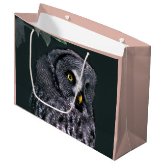 Great Grey Owl Halloween Wildlife Art Large Gift Bag