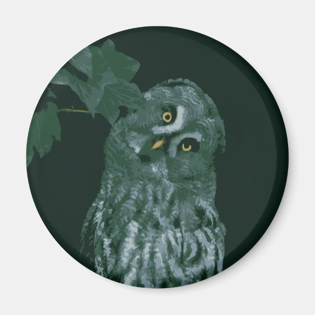 Great Grey Owl Magnet (Front)