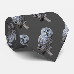 Great Grey Owl Neck Tie