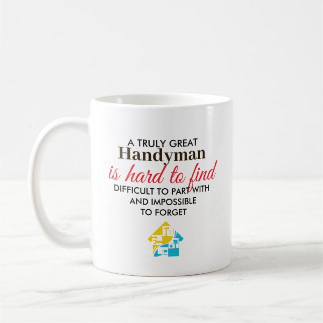 Great Handyman Personalised Name Gift Coffee Mug (Left)