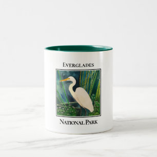 Great Heron, Everglades National Park Two-Tone Coffee Mug