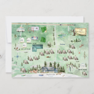 Great Herring Pond   Wedding Map Itinerary  Invitation