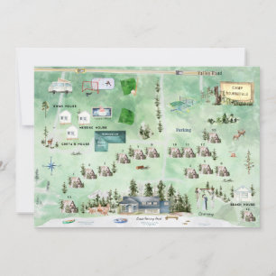 Great Herring Pond Wedding Map Itinerary Invitation