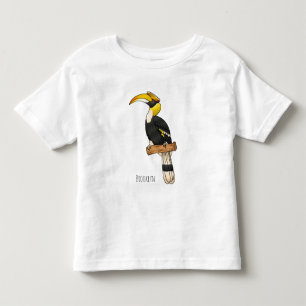 Great hornbill bird cartoon illustration  toddler T-Shirt