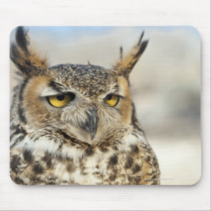 Great Horned Owl (Bubo virginianus) Mouse Mat