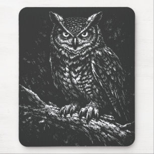 Great Horned Owl — by BurnsInHell Mouse Mat