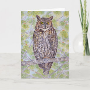 Great Horned Owl Card
