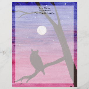 Great Horned Owl Custom Letterhead