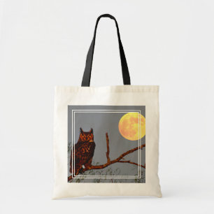 Great Horned Owl   Full Moon Tote Bag