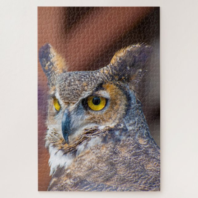 Great Horned Owl. Jigsaw Puzzle (Vertical)