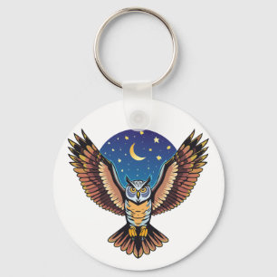 Great Horned owl Key Ring