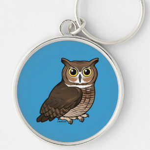 Great Horned Owl Key Ring